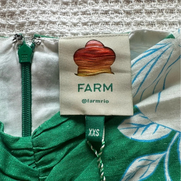 NWT Farm Rio Soft Garden Mini Dress size XXS soft garden blue 306165 - Picture 12 of 12